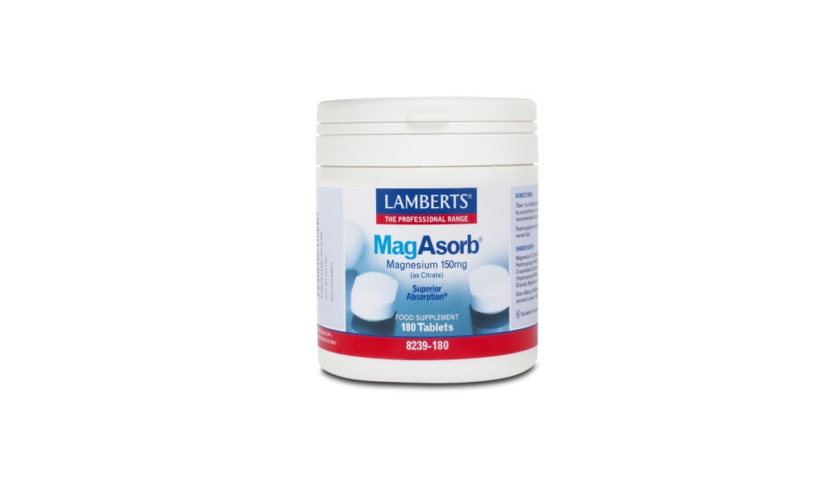 Lamberts MagAsorb Magnesium 150mg 180 Tabs