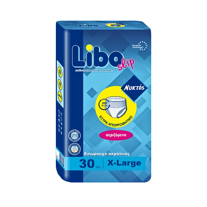 Libo Slip Νυκτός Εσώρουχα Ακράτειας Extra Large 30τμχ