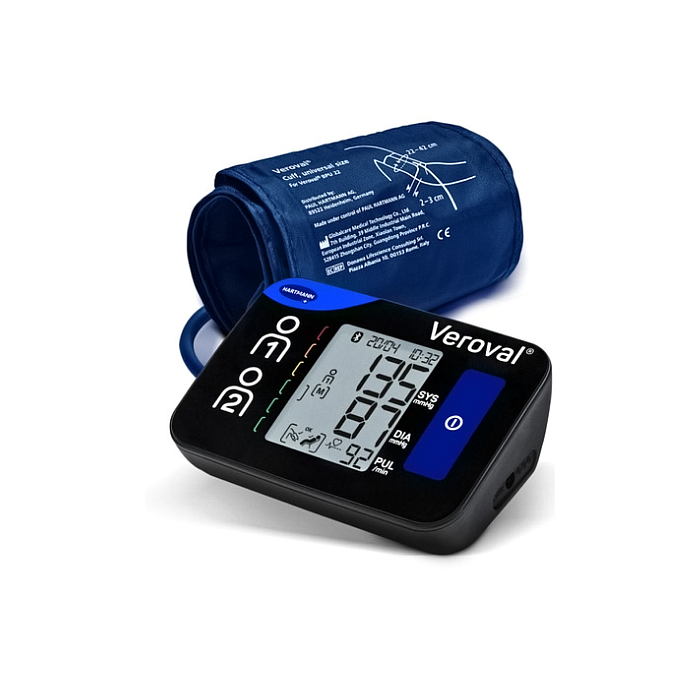 Νέο Hartmann Veroval Compact+ 925105 Ηλεκτρονικό Πιεσόμετρο Μπράτσου Με 3πλή Μέτρηση, Ανίχνευση Κολπικής Μαρμαρυγής & Bluetooth