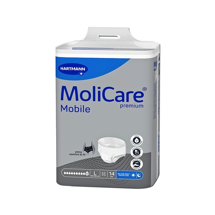 Νέα Hartmann Molicare Premium Mobile Super Σλιπ Ακράτειας Νύχτας Large (L) 10 Σταγόνες 14τμχ