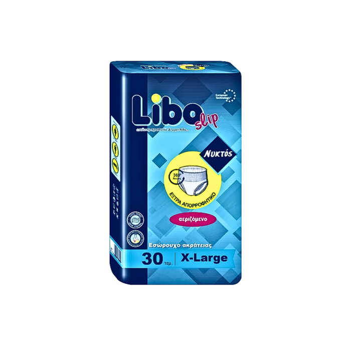 Libo Slip Νυκτός Εσώρουχα Ακράτειας Extra Large 30 τμχ