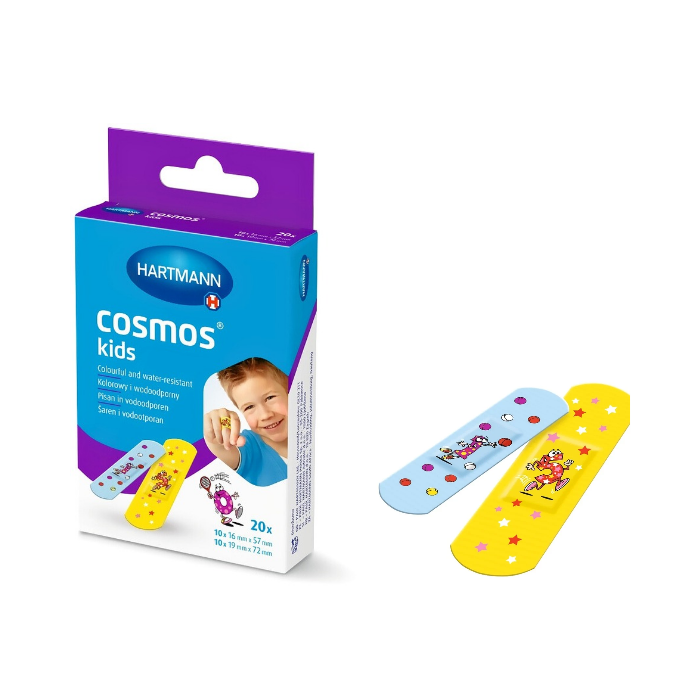 Hartmann Cosmos Kids Παιδικά Αδιάβροχα Αυτοκόλλητα Επιθέματα Μικροτραυμάτων 2 Μεγέθη 20 τμχ